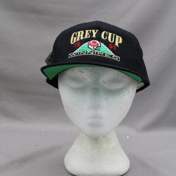 Grey Cup Hat (VTG) - 1991 Grey Cup Winnipeg Wood Sports - Adult Snapback (NWT) - Picture 1 of 9